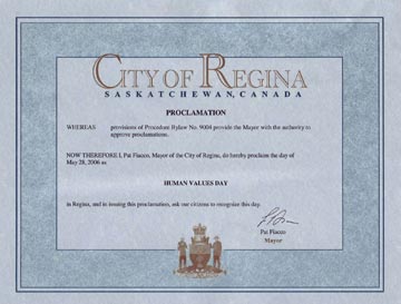 Regina Proclamation